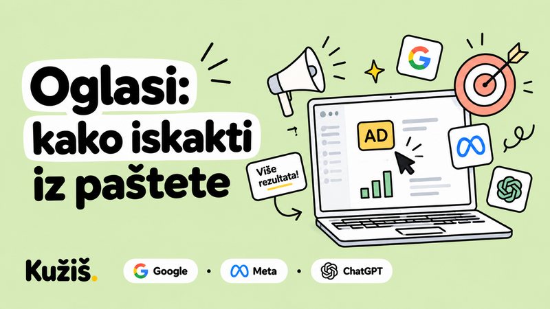 Naslovnica tečaja o oglasima na Googleu, Meti i ChatGPT-u