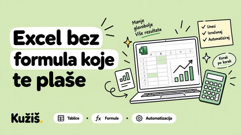 Naslovnica: Excel bez formula koje te plaše